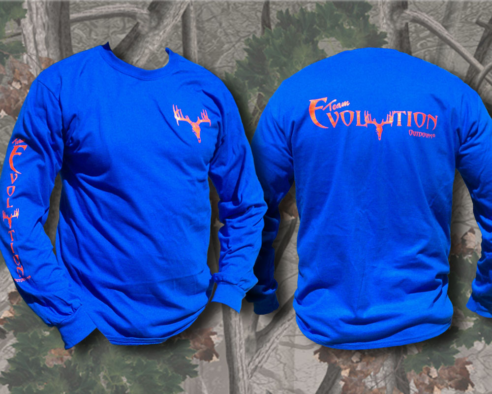 Long Sleeve T-Shirt (Blue), Team Evolution Outdoors